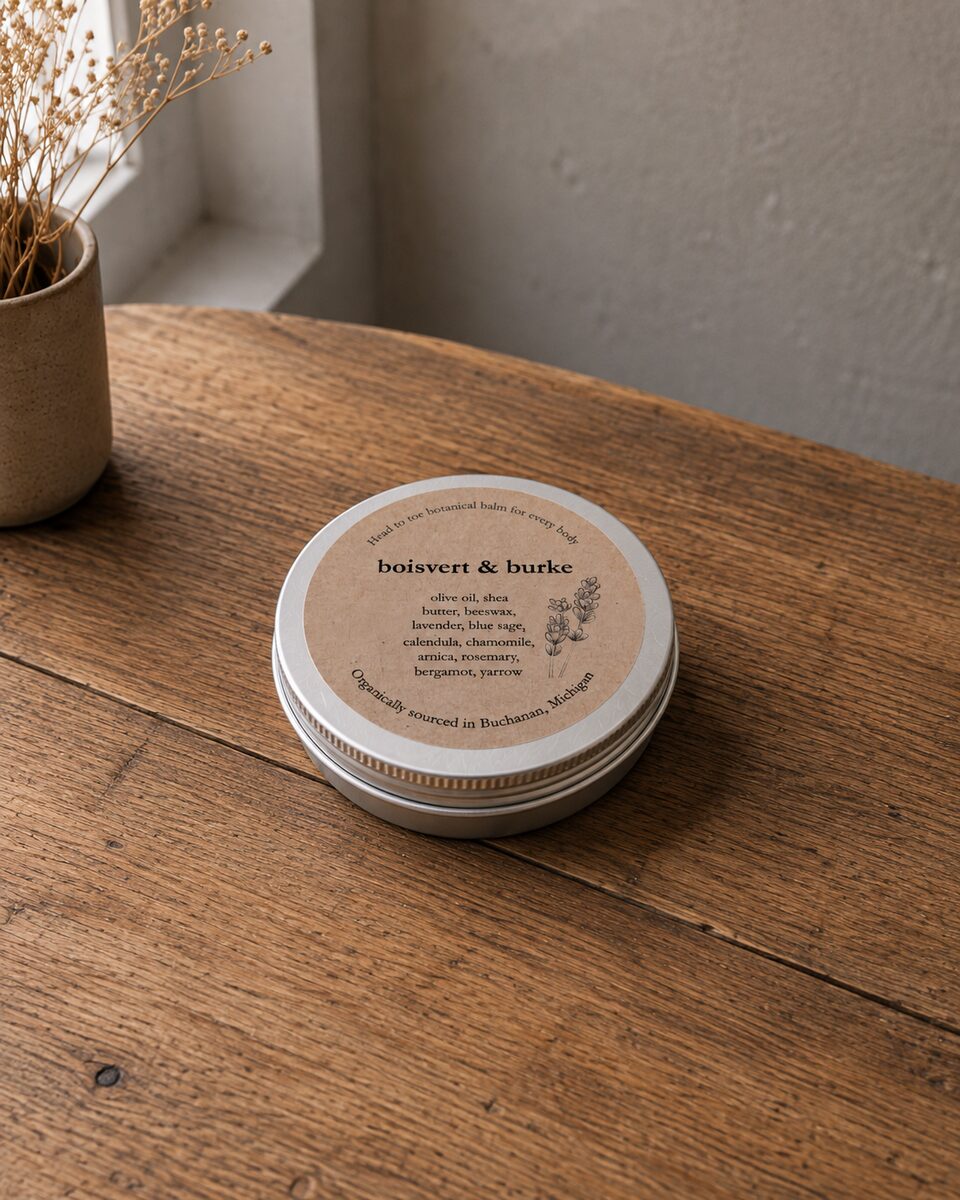 The Salve jar on a linen cloth